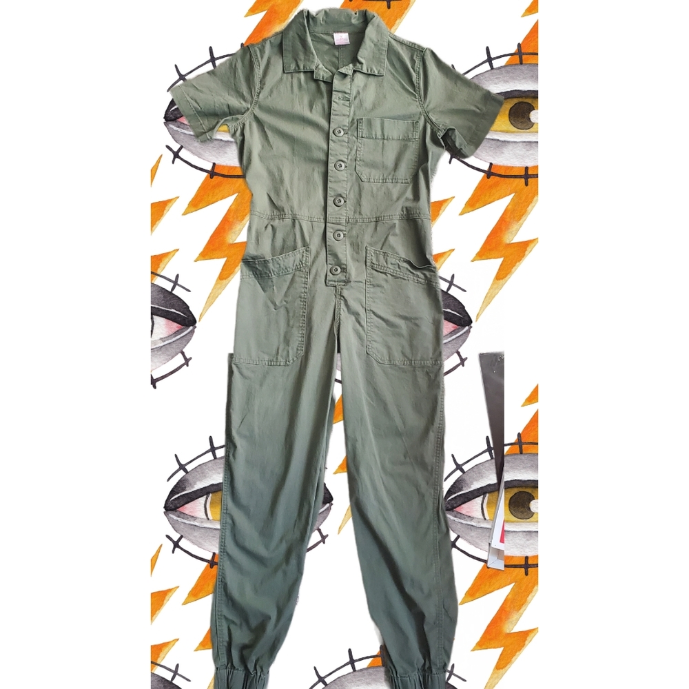 Jungle green jumpsuit- medium